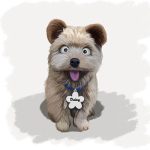 آویز قلاده استیل طرح گل CD-R-16