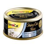 کنسرو گربه جیم کت مدل ShinyCat Filet تن و ماهی انچووی وزن ۷۰ گرم
