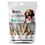 تشویقی سگ هاپومیل مدل Sardines ماهی ساردین وزن ۷۵ گرم