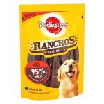 تشویقی سگ پدیگری مدل Ranchos با طعم بیف وزن ۷۰ گرم