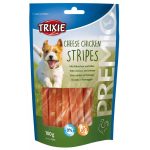 تشویقی سگ تریکسی مدل Cheese Chicken Stripes وزن ۱۰۰ گرم