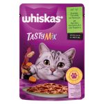 پوچ گربه ویسکاس مدل Tasty Mix طعم مرغ، بره و هویج وزن ۸۵ گرم