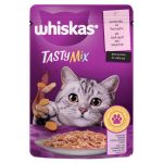 پوچ گربه ویسکاس مدل Tasty Mix طعم سالمون وزن ۸۵ گرم
