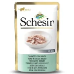 پوچ گربه بالغ شسیر با طعم ماهی تن و ماهی اقیانوسی در ژله - 85 گرم